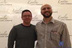 NOSHA member Mark Zeller (r)  and internationally-known celebrity psychic, John Edward.